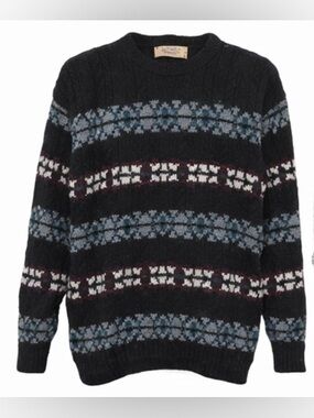 Portland Sweater Co Vintage Mens Sweater Medium USA Made Textured Knit Grandpa